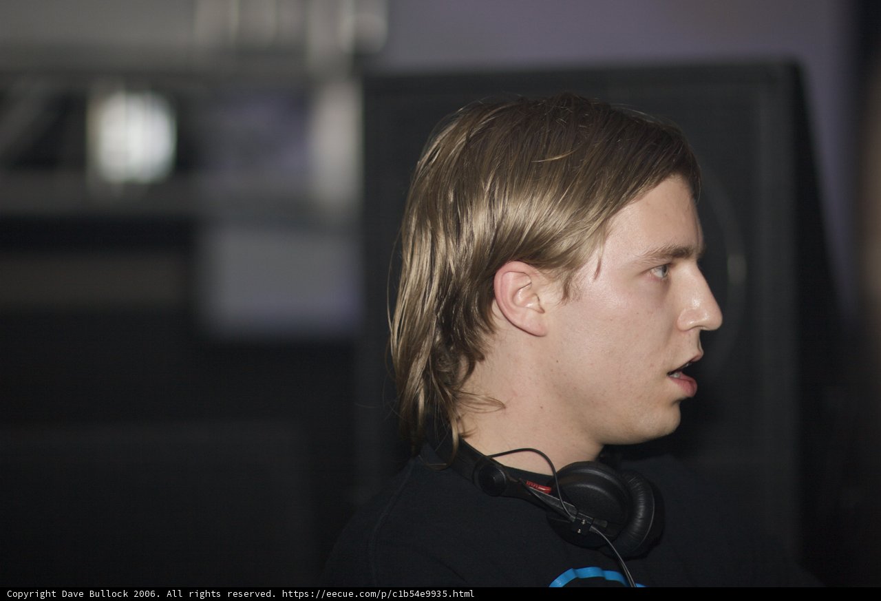 Groovy Blond Dude with Headphones