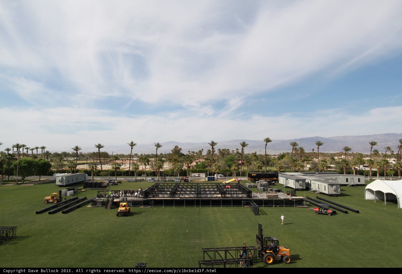The Tractor and The Stage in The Field
