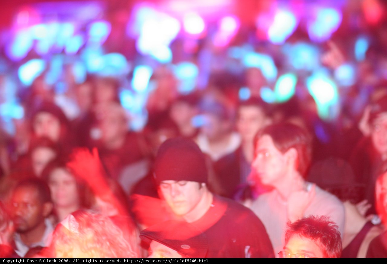 Nightclub Crowd Gets into the Beat
