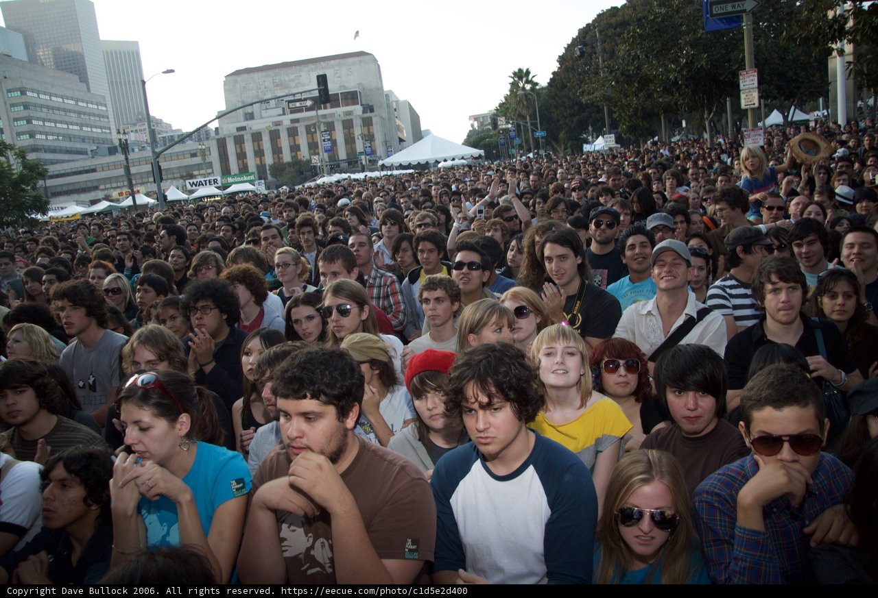 Crowd Gathering for Outdoor Concert