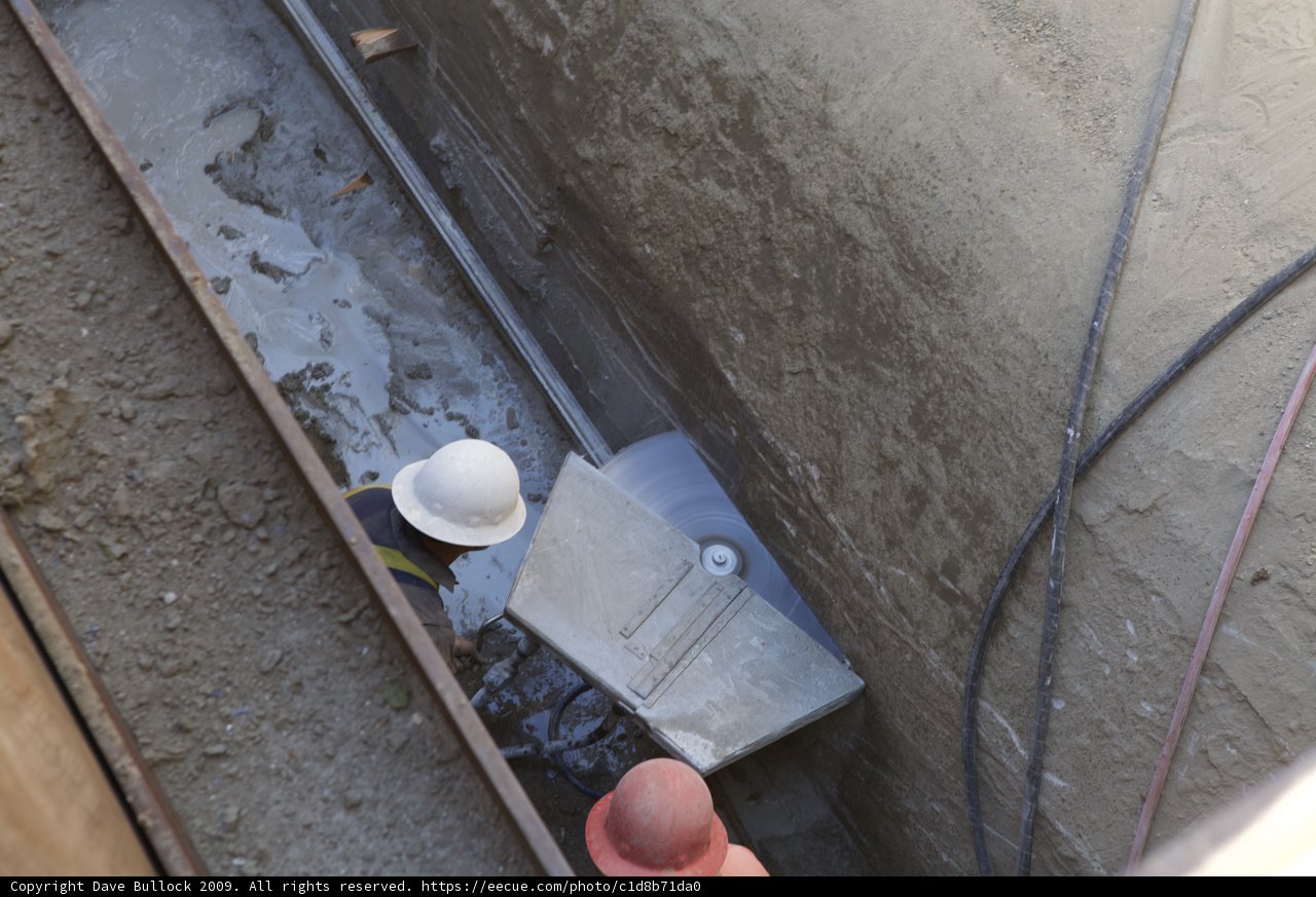 Sewer Inspection with Hard Hat and Sun Hat