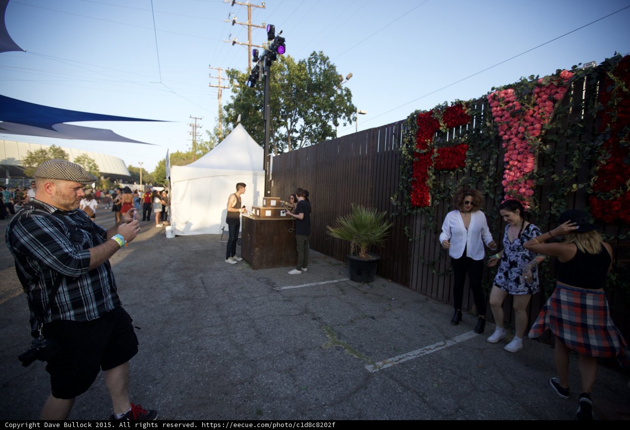 Photographing at Rose Wall