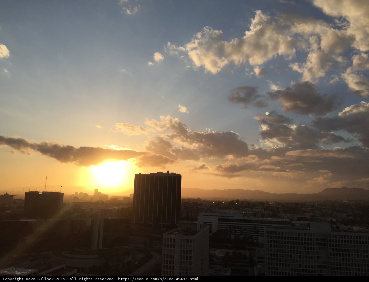 A Glowing Sunset over the L.A. Skyline