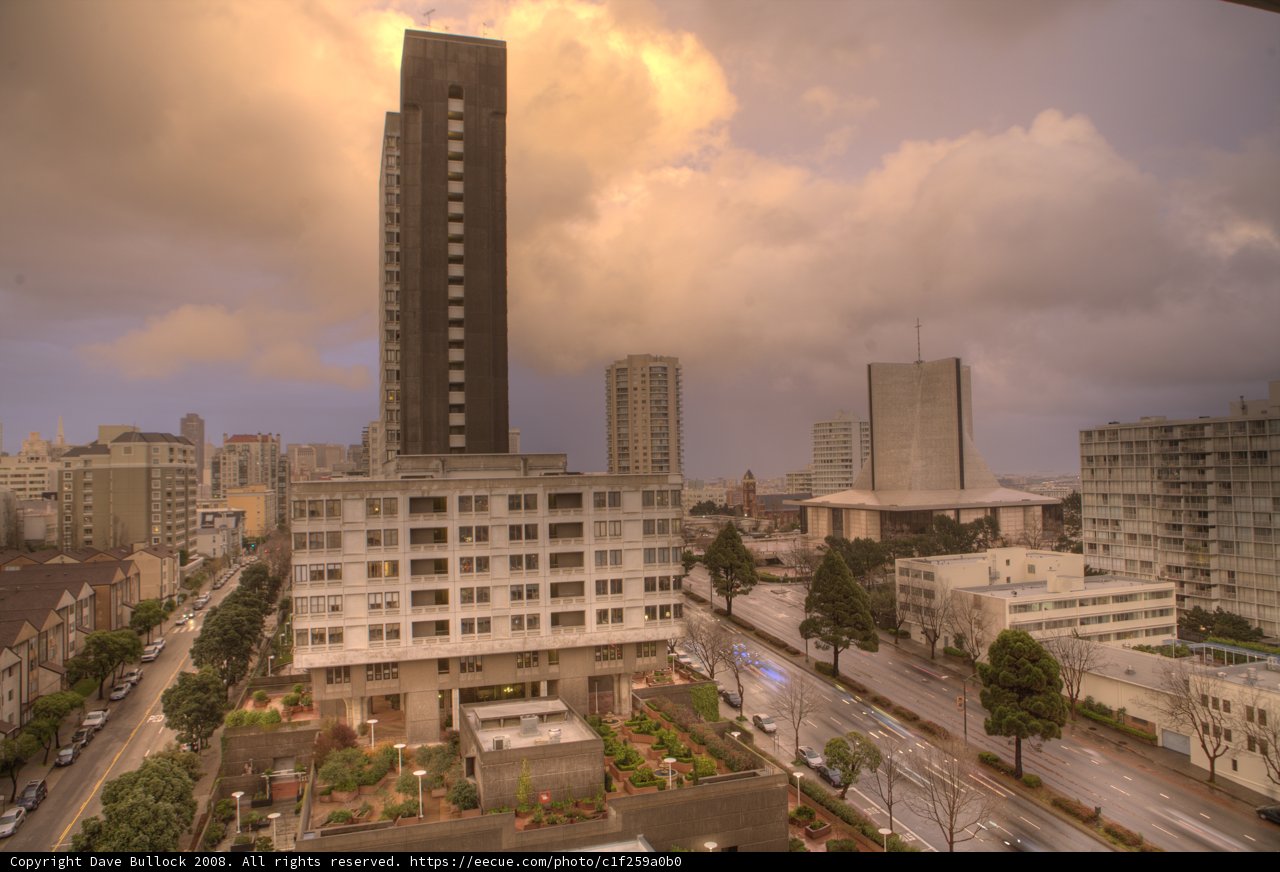 Towering Apartment Building in the Urban Metropolis