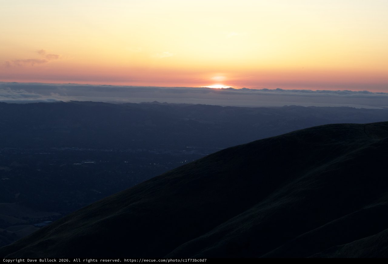 Last Light Over the Bay from Mount Diablo
