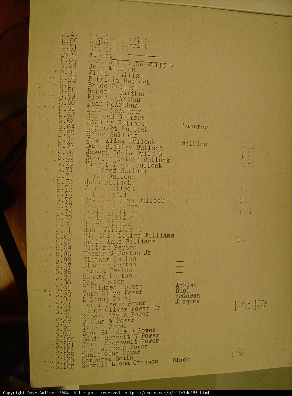 Vintage Typewritten Document