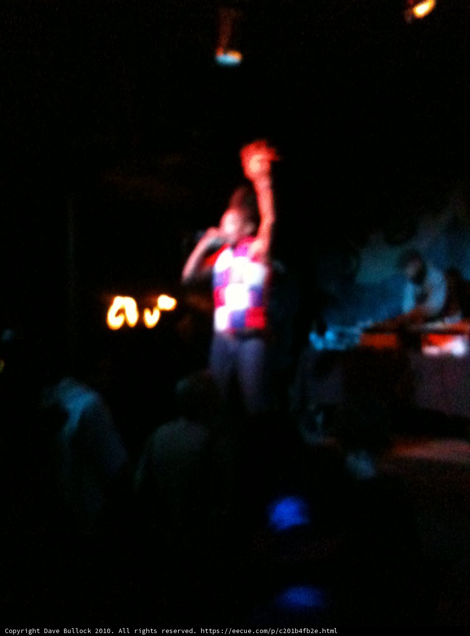 Microphone Man on the Night Club Stage
