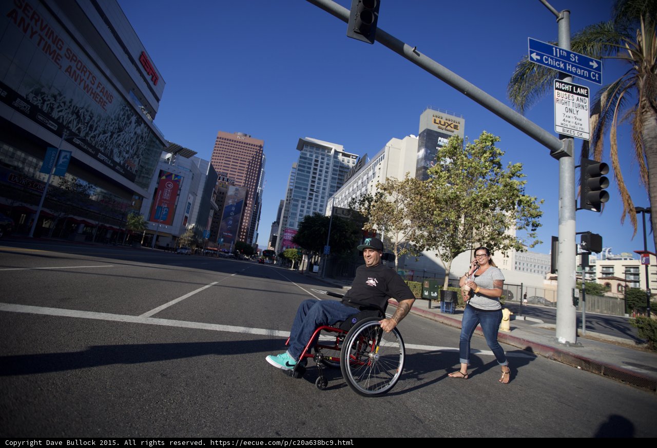Wheelchair Crossing LA Live