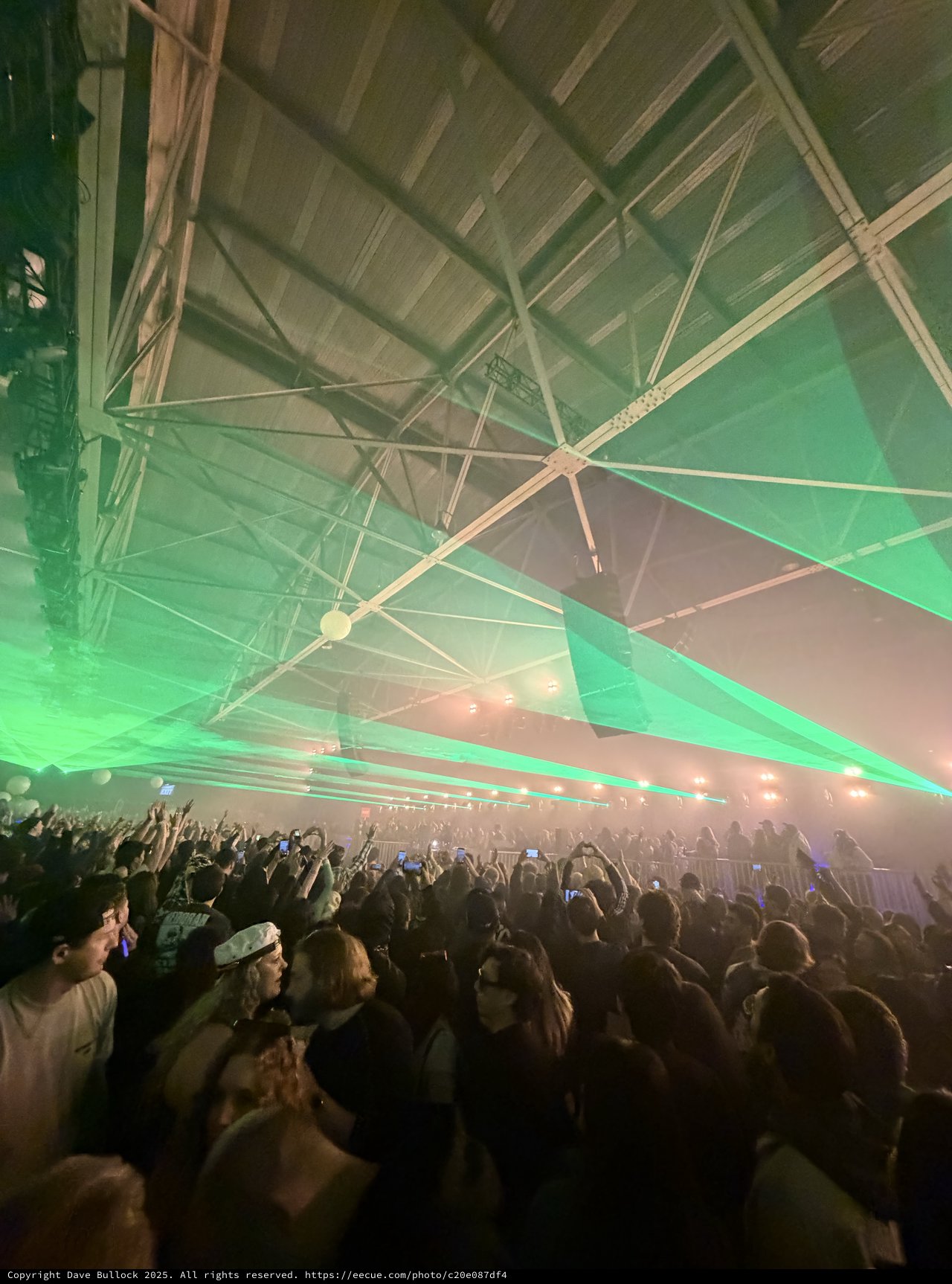 Spectacular Laser Light Show at Electronic Music Concert