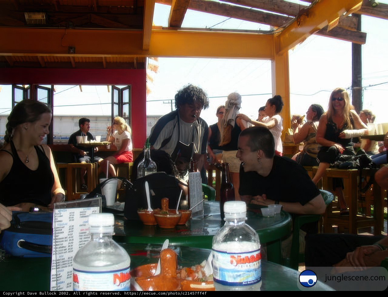 Relaxing at a Busy Restaurant in Ensenada, Mexico