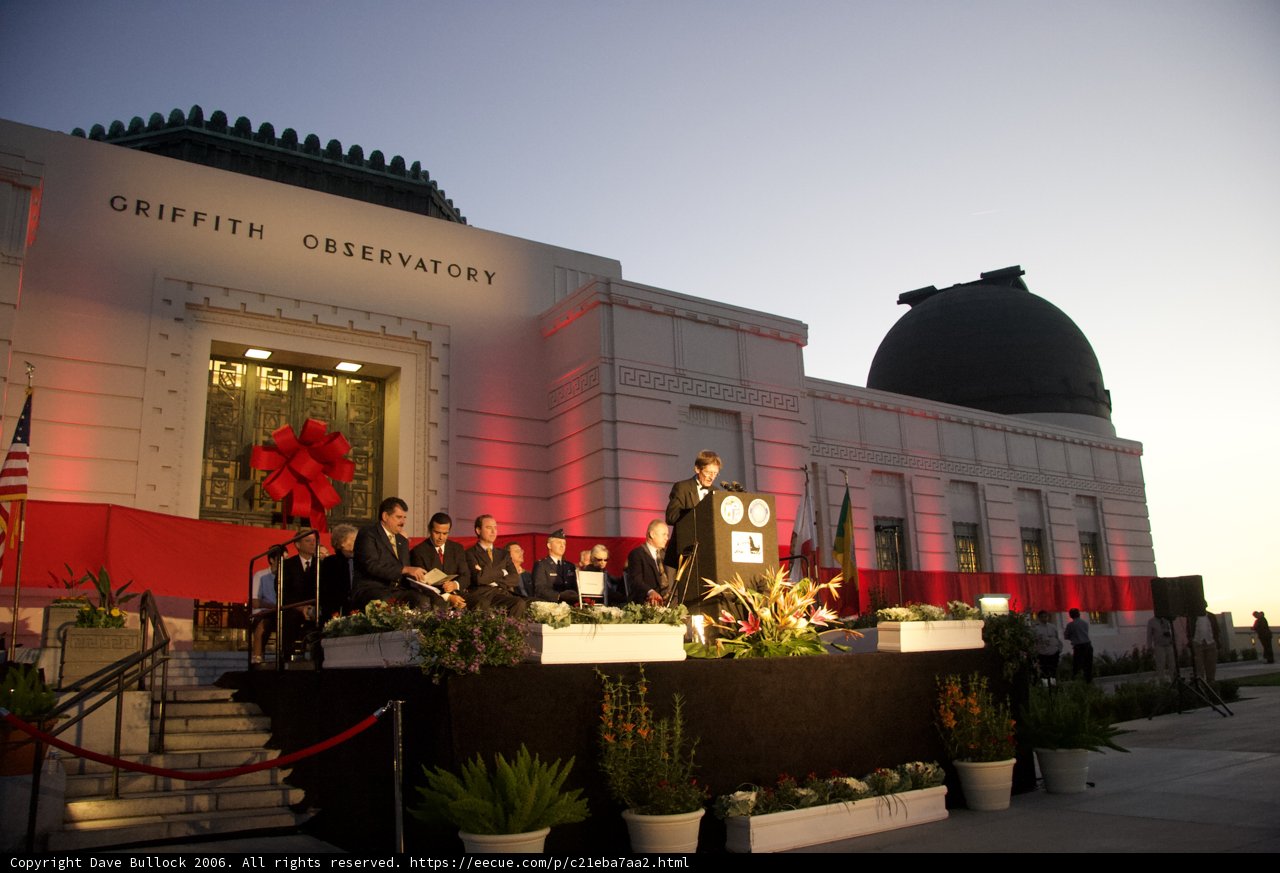 Political Gathering in Front of Decorative Building