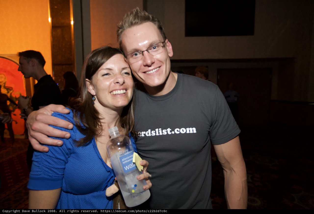 Friends Smiling Together at Tech Industry Party