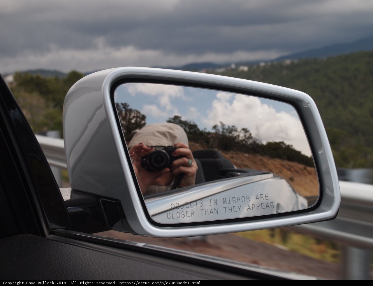 Selfie in the Rearview Mirror