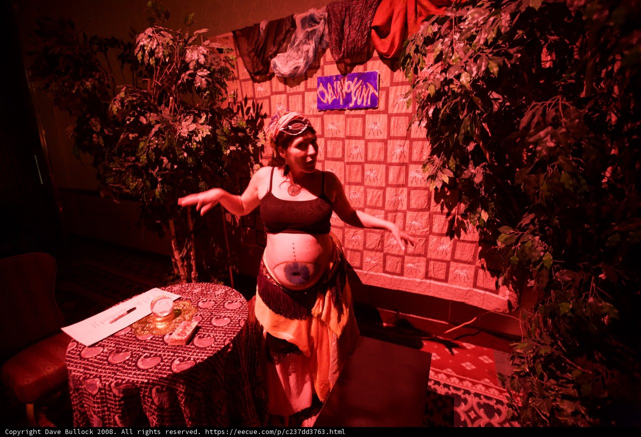 Belly Dancing Beauty Performs in Urban Venue