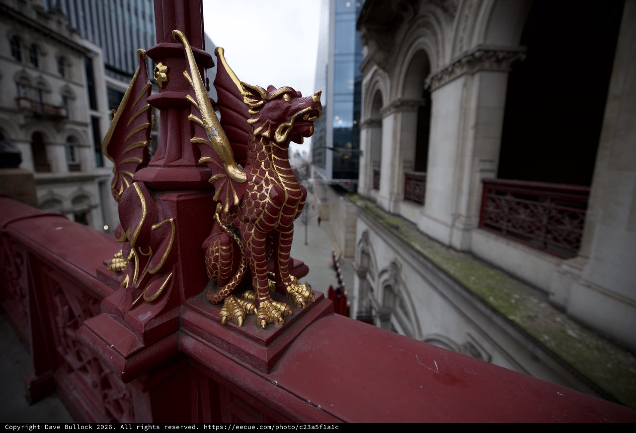 Welsh Dragon Guardian on Historic London Balustrade