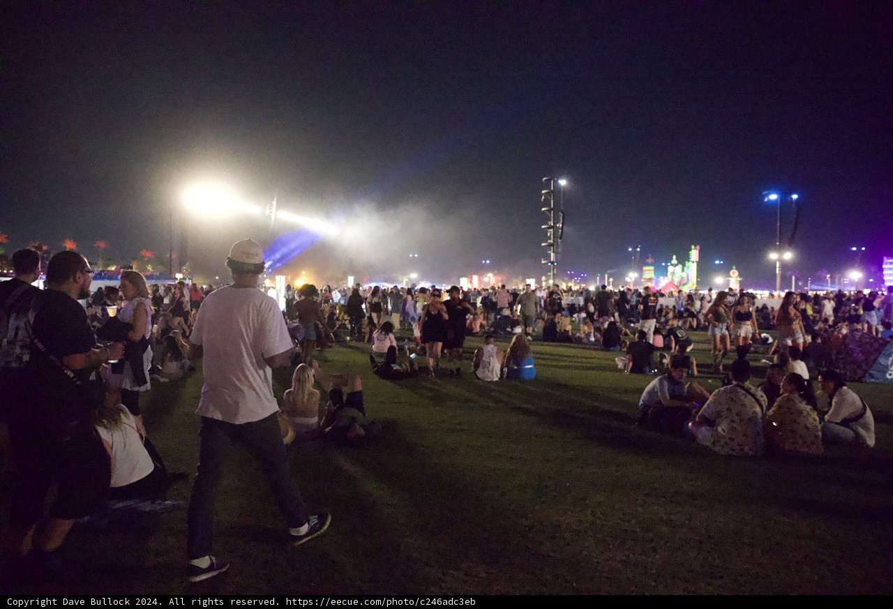 Night Vibes at Coachella 2024: A Lively Gathering Under the Stars