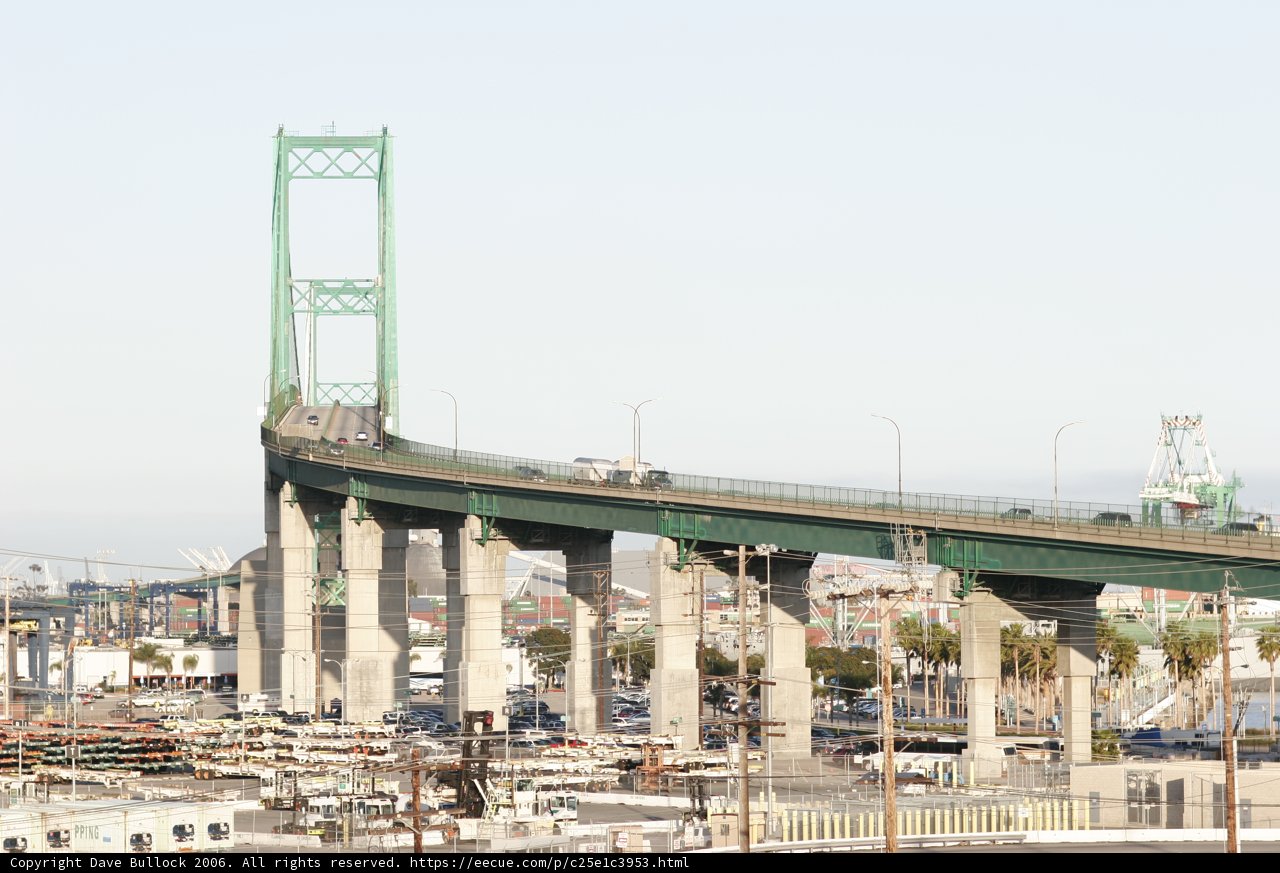 Train Crossing Over Waterfront Freeway
