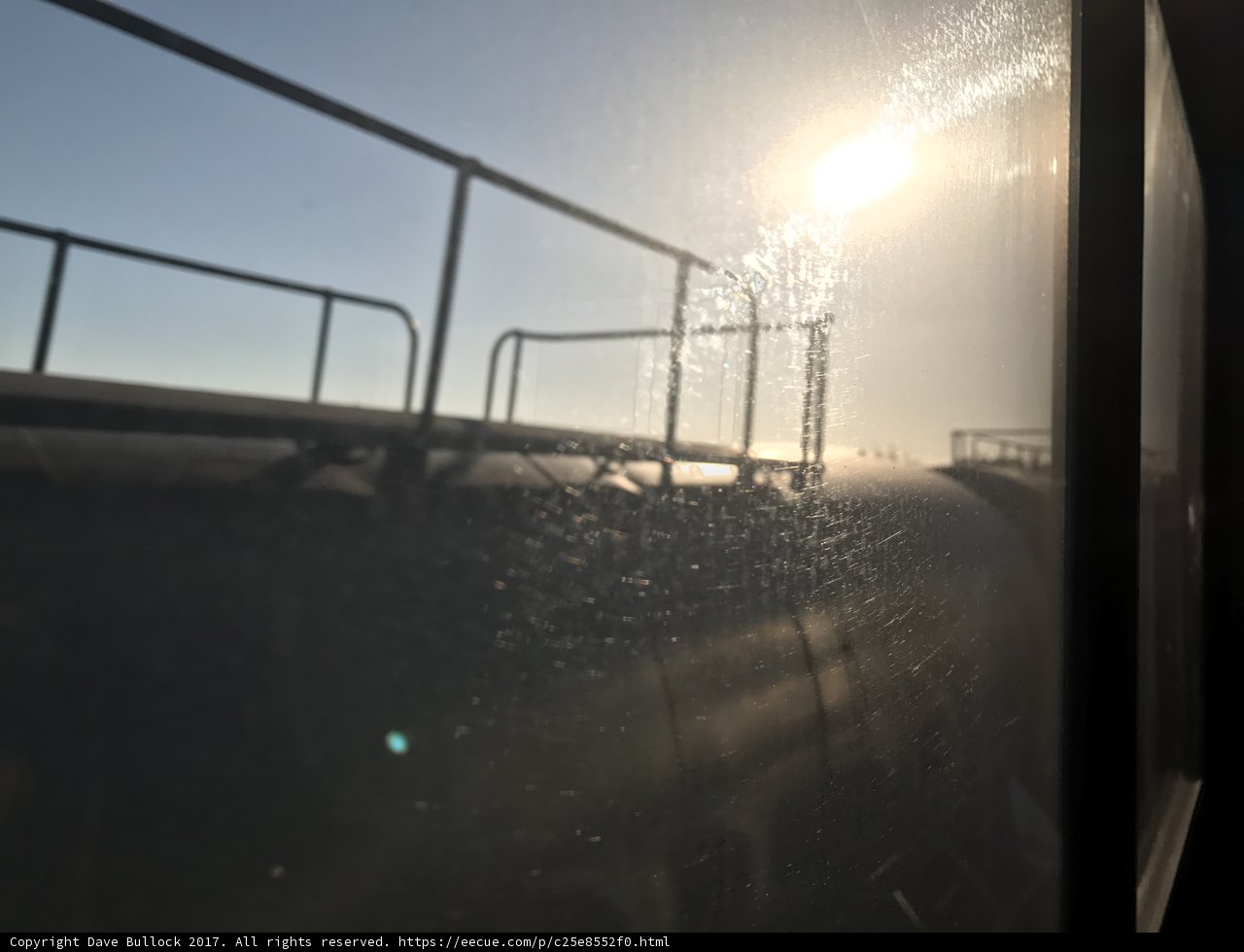 Sun Flare on a Train Ride