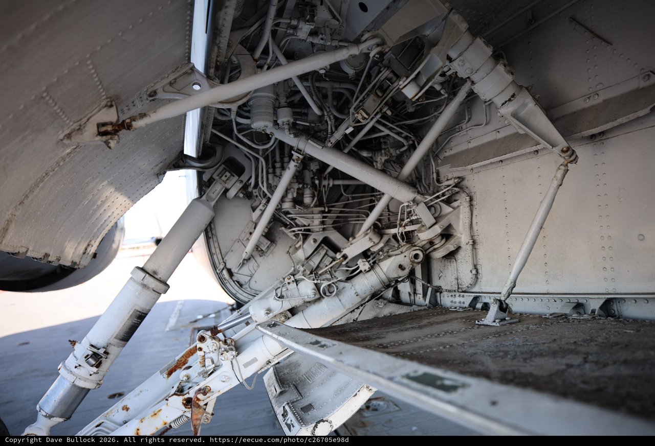Complex Undercarriage Machinery of Historic Aircraft