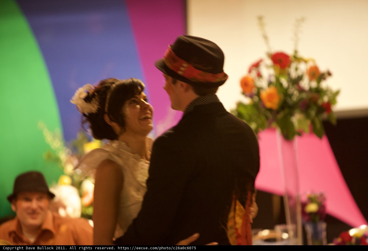 Colorful Backdrop Wedding Portrait
