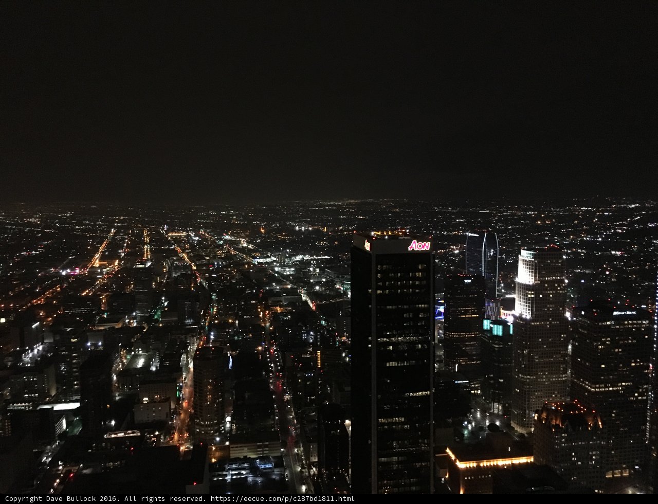 Urban Nightscape from High Above