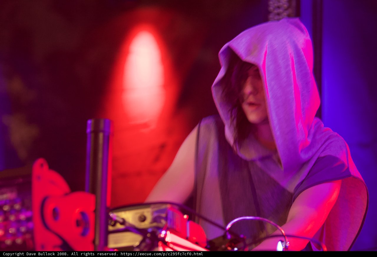 Hooded DJ in Purple