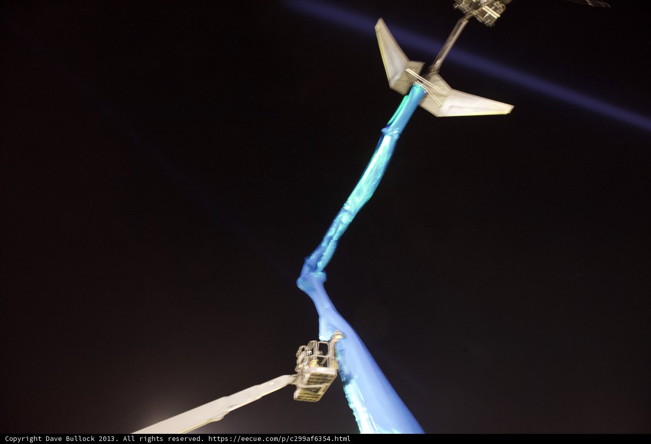 Blue Light Helicopter Flight