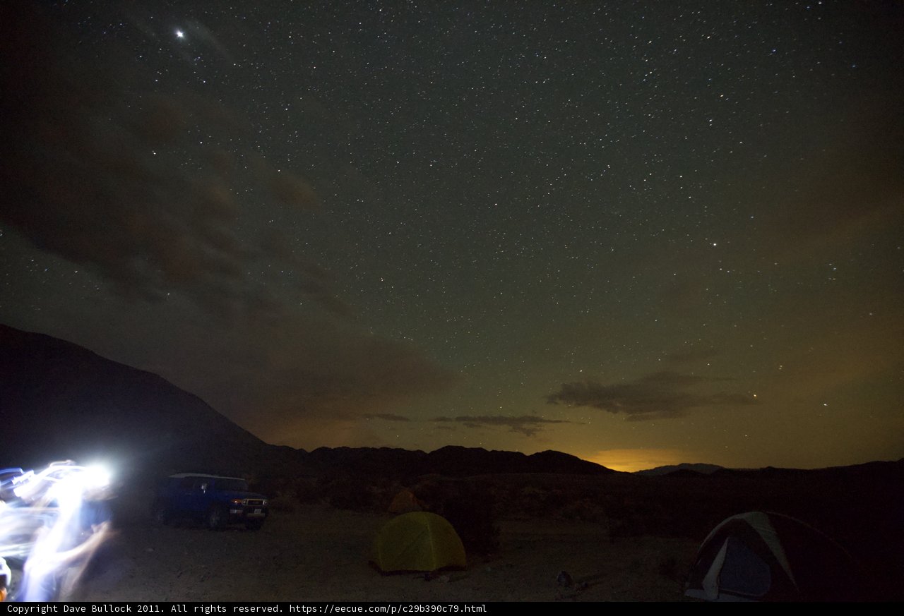 Night Camping in the Desert