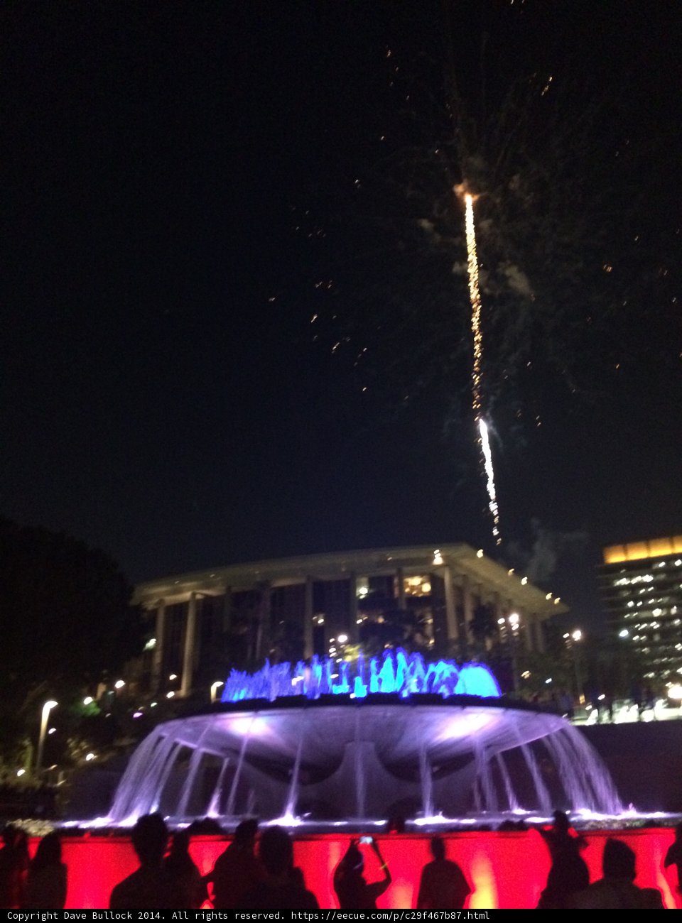 Hollywood Sign Fountain Fireworks Extravaganza