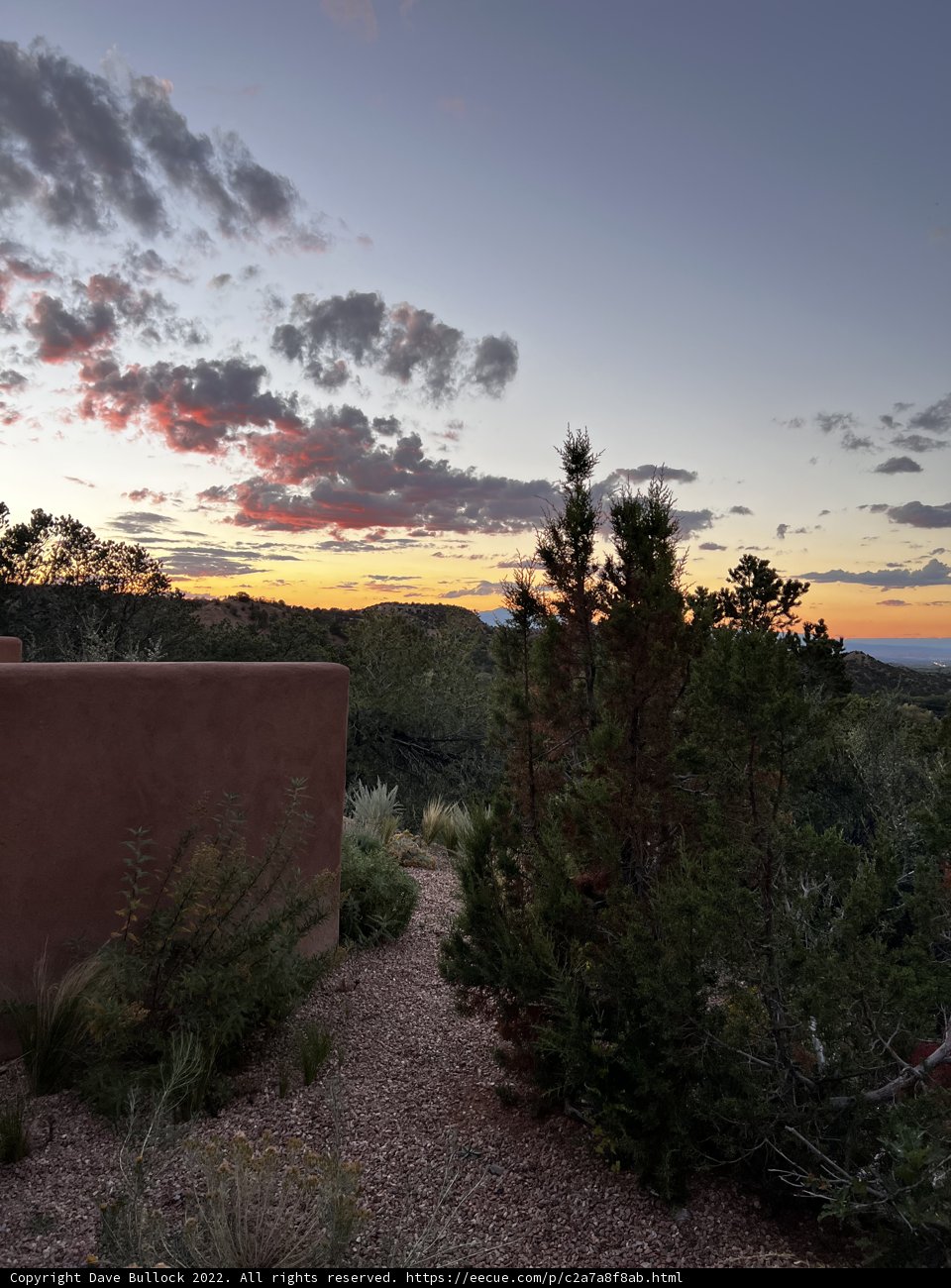 Adobe Home with Majestic Mountain Sunset