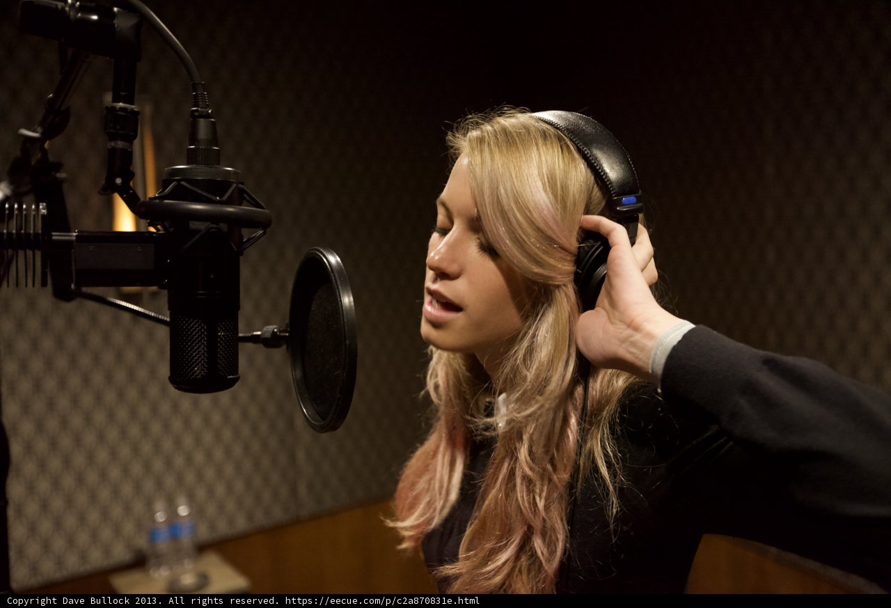 Anabel Englund Recording in the Studio