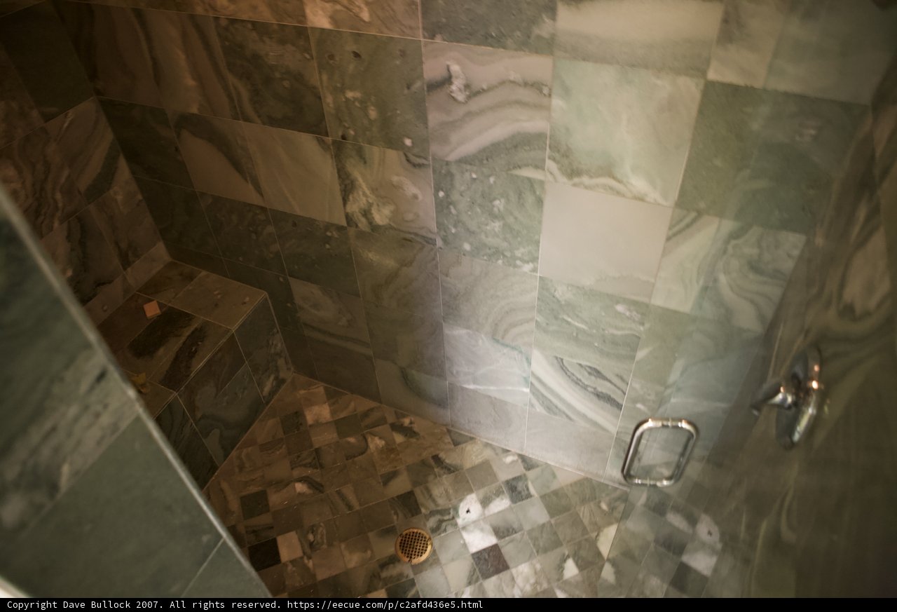 Green Marble Shower