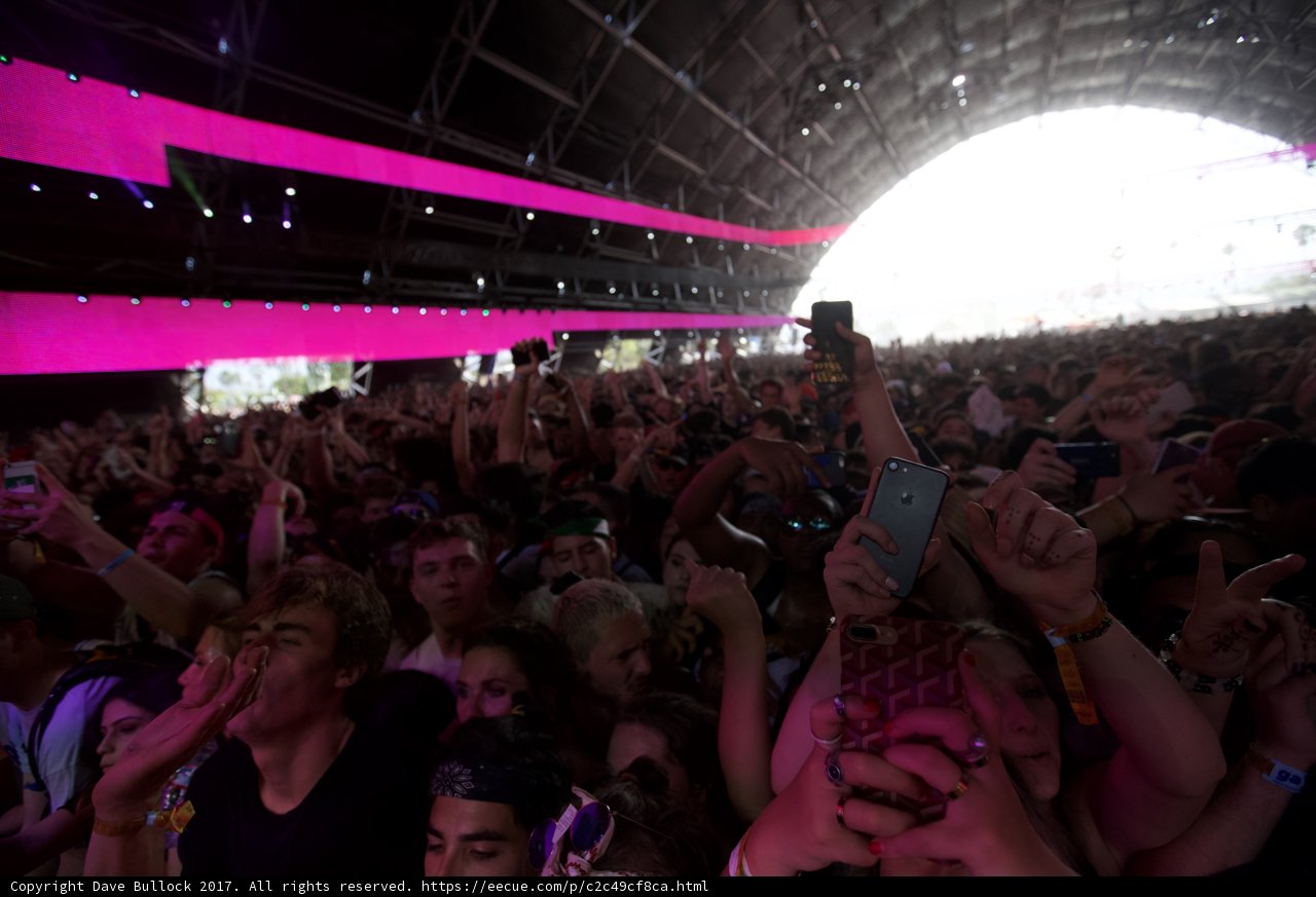 Pink Lights & Dazzling Crowds at Coachella