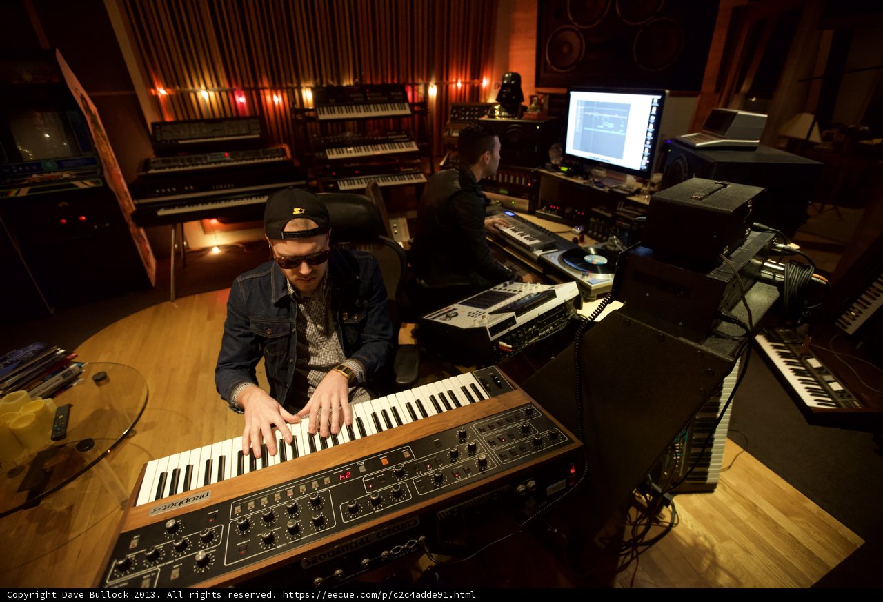 Recording Studio Musician at Work