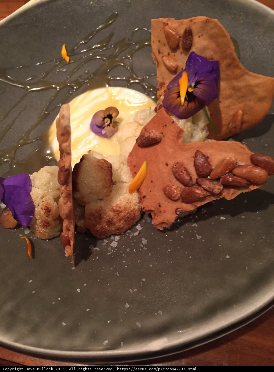 Roasted Cauliflower at Zilker Restaurant