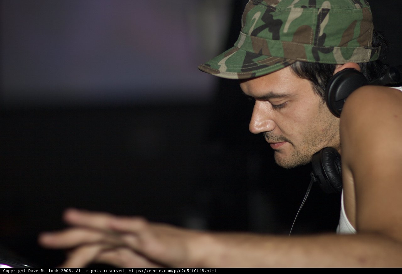 Funky Musician in Hat and Headphones