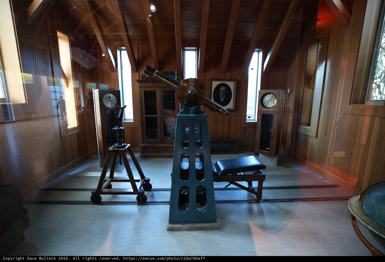 Historic Observatory Interior with Vintage Telescope