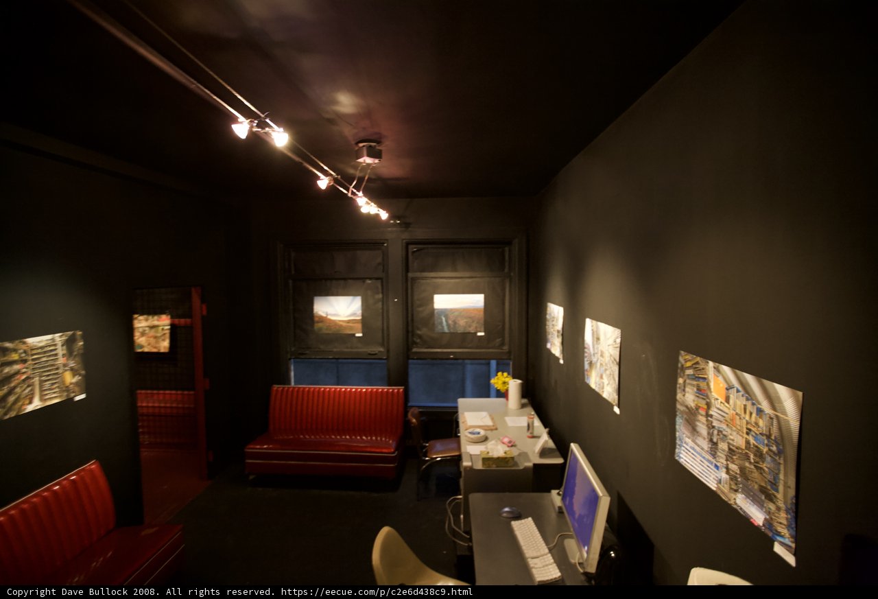 Red Couch and Computer