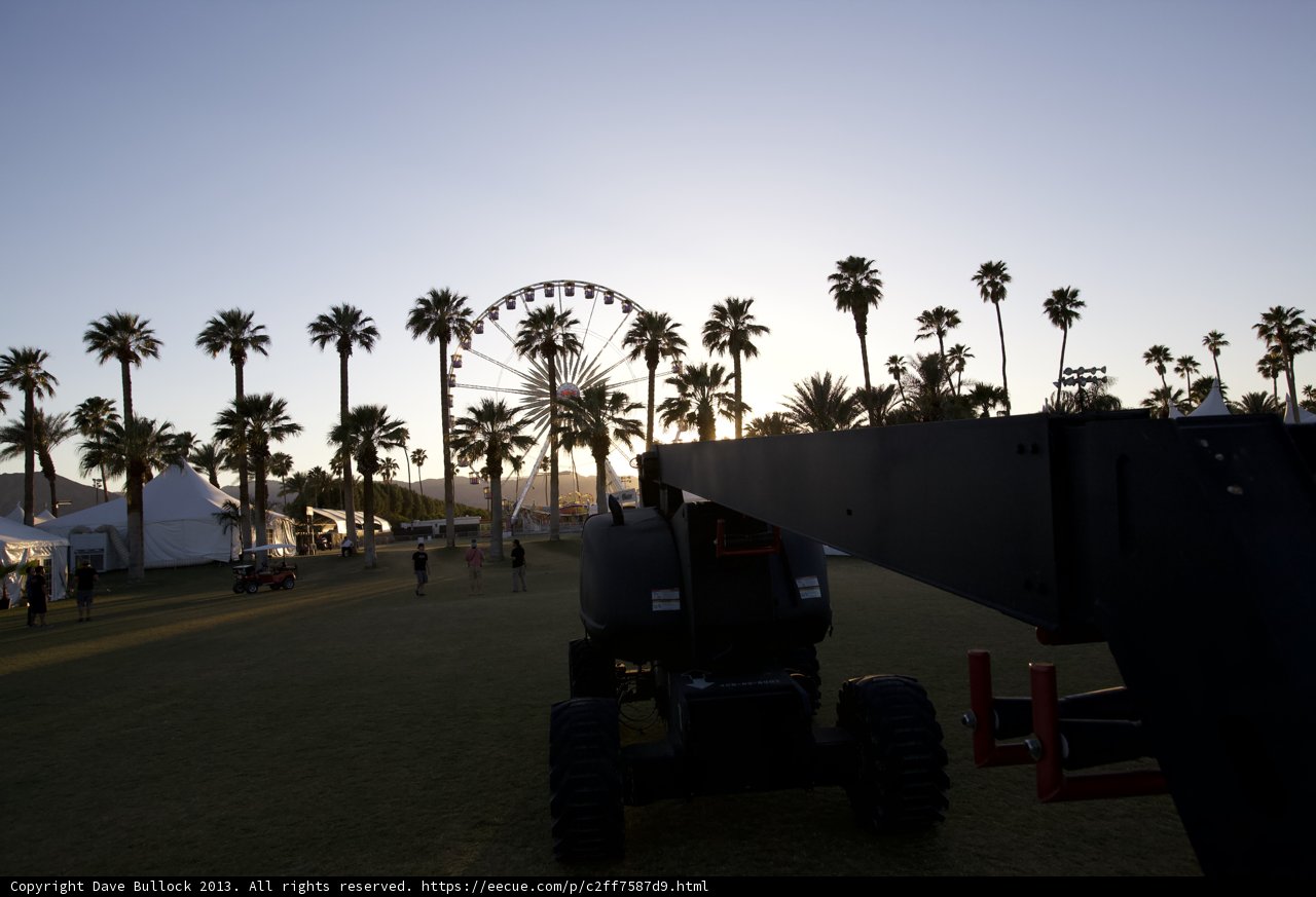 Tractor Under Palms
