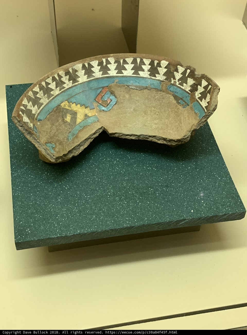 Ancient Pottery Bowl on Display