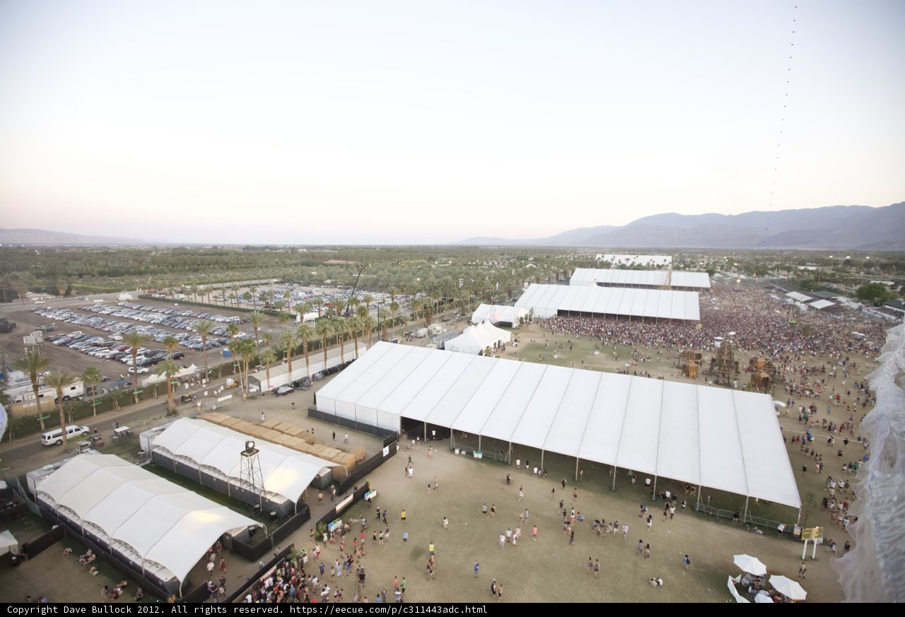 Aerial View of Coachella Outdoor Festival