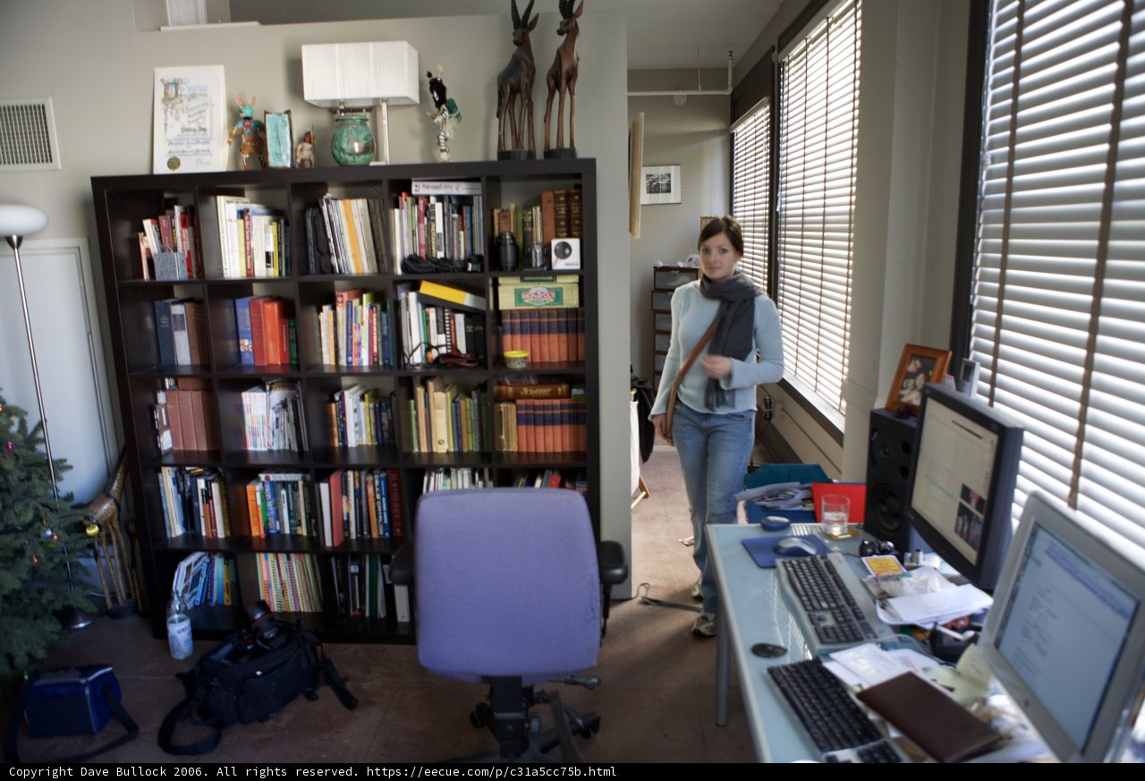 Man and his bookshelf