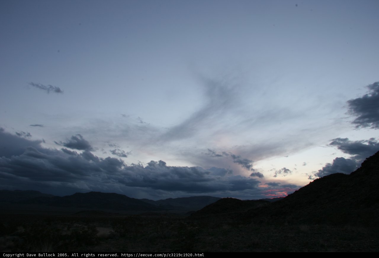 Desert Sunset with Clouds