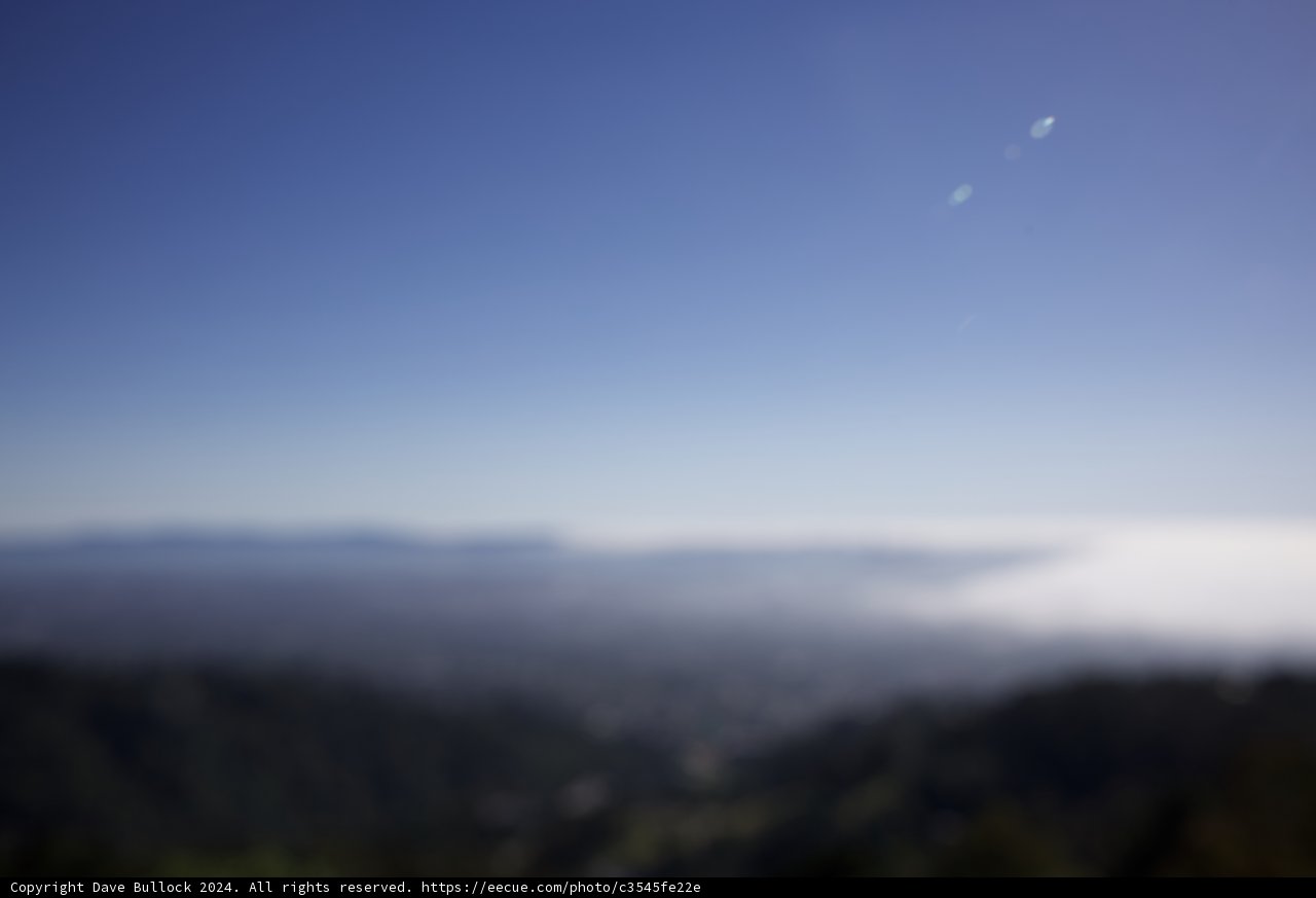 Misty Horizon and Azure Sky