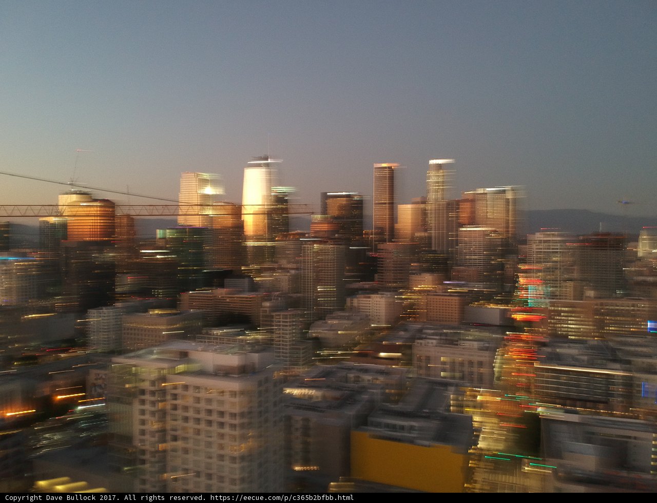 Dusk over the bustling metropolis