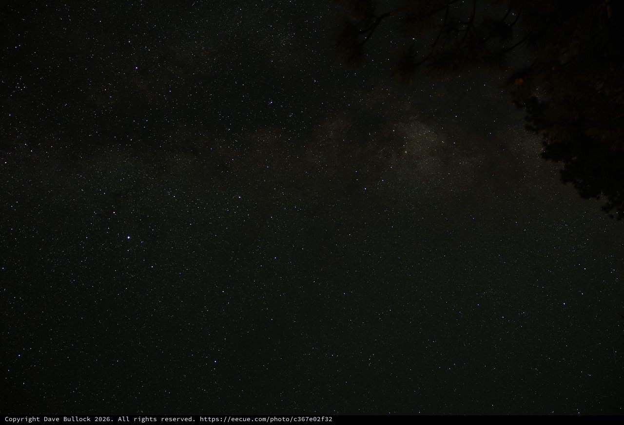 Milky Way Arches Over Mount Lassen Wilderness