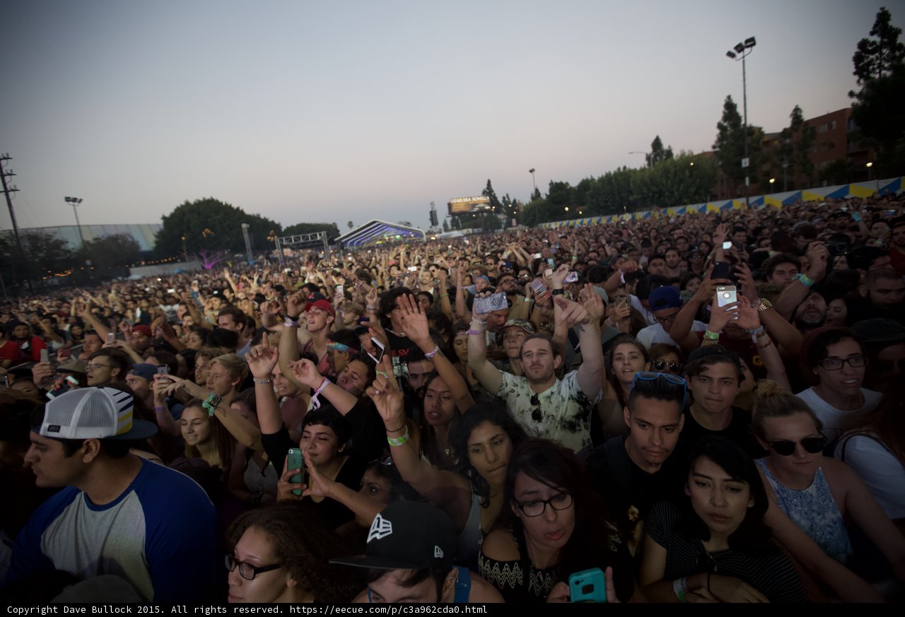 Wide Crowd Hands Raised