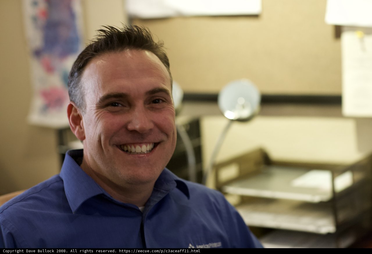 A Happy Man in Blue