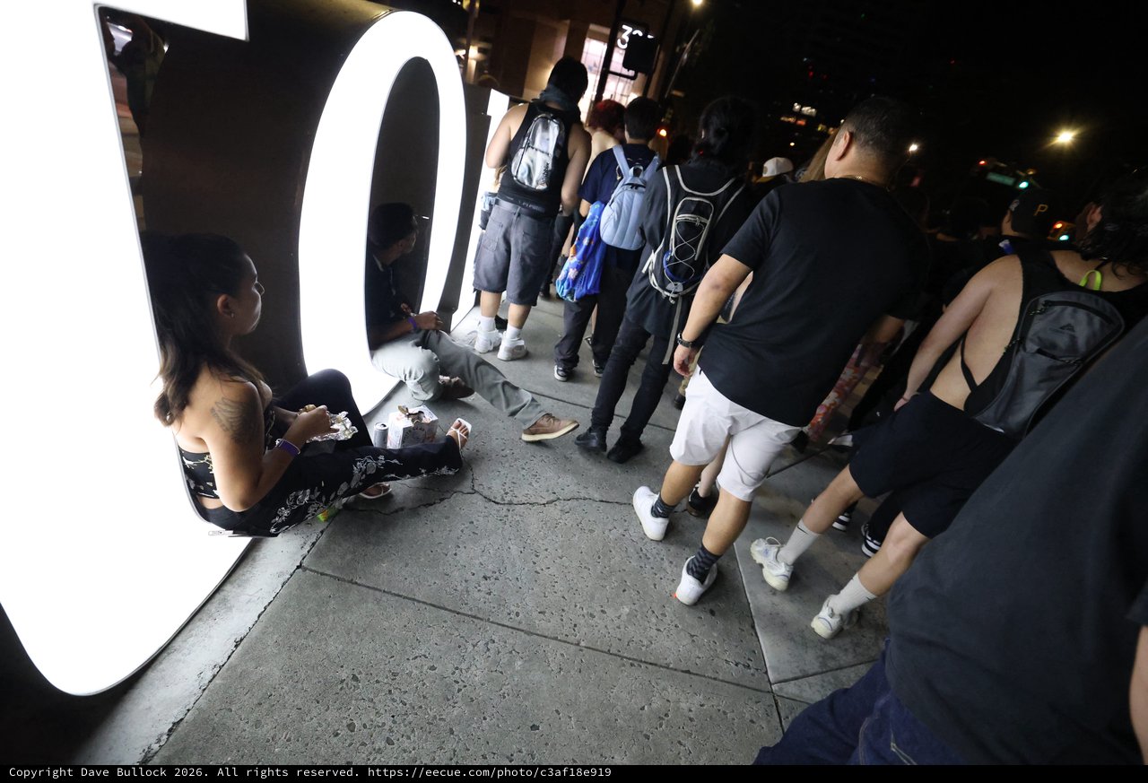 Late Night Crowd Outside Wobbleland Music Festival
