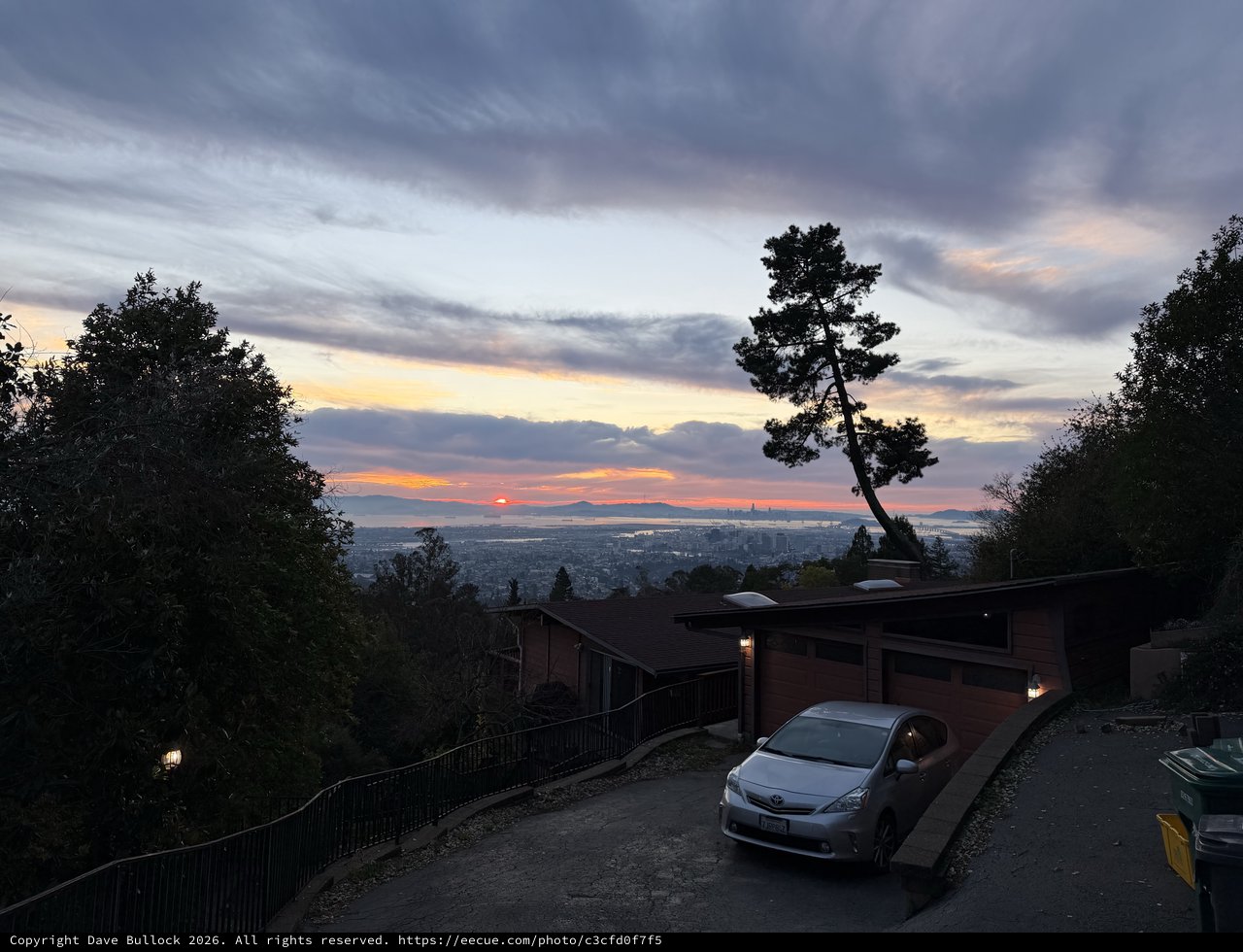 Sunset Vista Over Bay Area from Oakland Hills